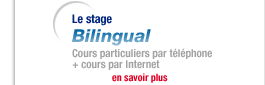Le stage Bilingual : cours particuliers par téléphone + cours par Internet
