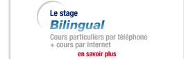 Le stage Bilingual : cours particuliers par t&eacute;l&eacute;phone + cours par Internet